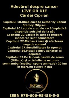 Adevărul despre cancer LIVE OR DIE